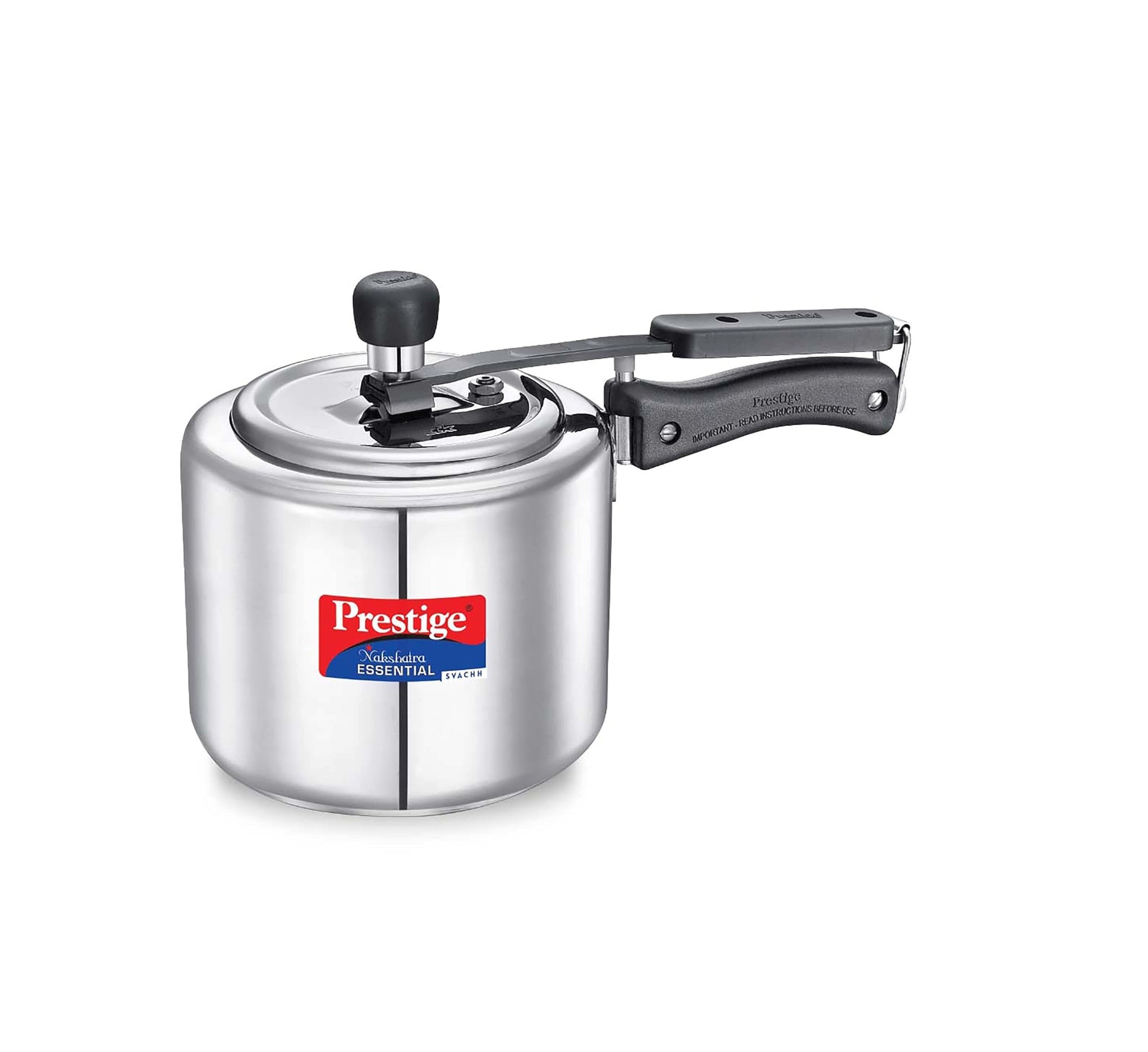 Prestige Nakshatra Essential Svachh Stainless Steel Pressure Cookers(3L, Silver, Tri-Ply Bottom, Inner Lid)