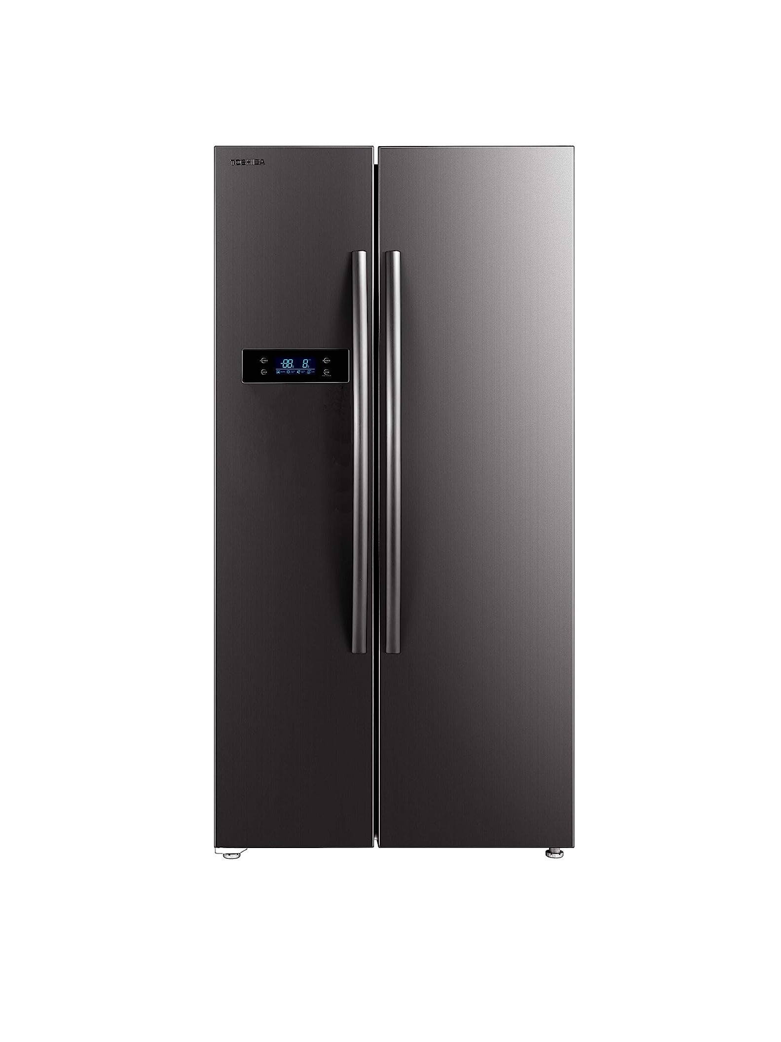 TOSHIBA 587 L with Inverter Side by Side Refrigerator Appliance (GR-RS530WE-PMI(06), Stainless Steel Finish)