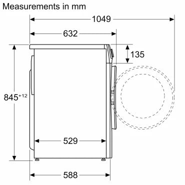Siemens WG44A20XIN IQ700 Silver Inox 9Kg 1400 RPM Large LED Touch Display 60 Liters Soft Care Drum AI Active Water Plus with 256 Sensing Levels Front Load Washing Machine