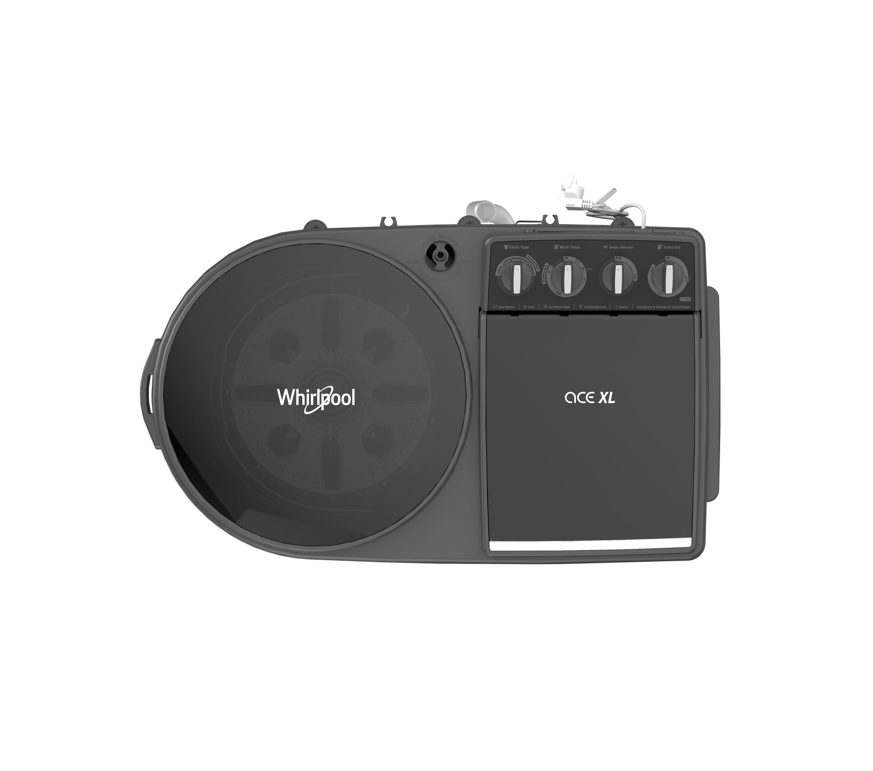 Whirlpool 11.5kg Semi Automatic with Dynamix Detergent Dispenser - Ace XL