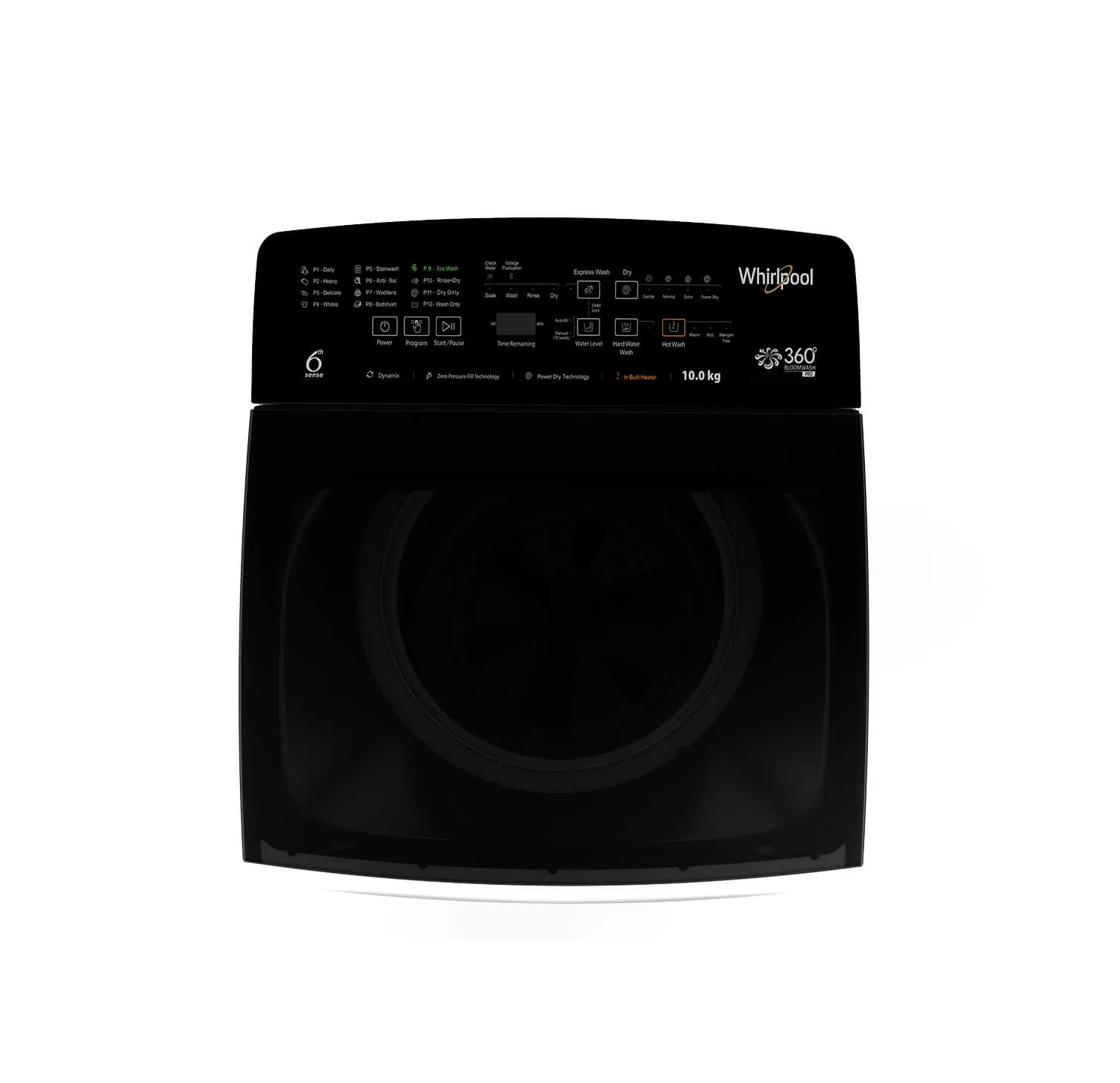 360° Bloomwash Pro 10kg 5 Star Top Load Washing Machine with In-Built Heater