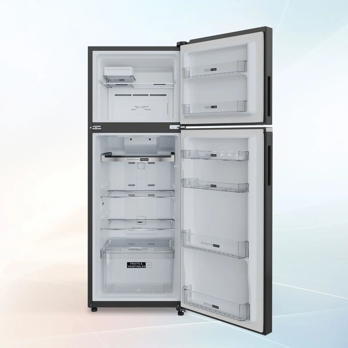Intellifresh 235L 3 Star Frost Free Double-Door Refrigerator - Athena Steel (22335)