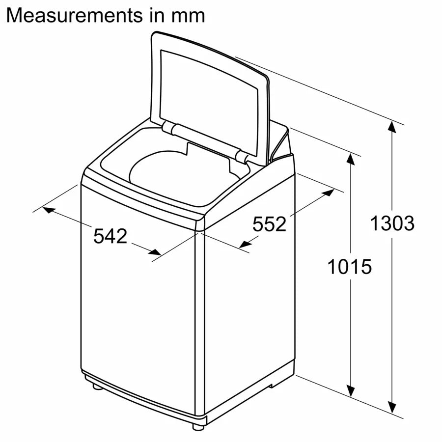 Series 2 washing machine, top loader 680 rpm