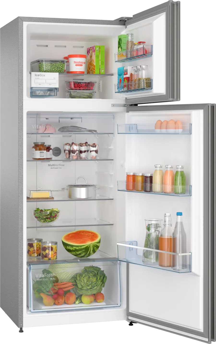 BOSCH Series 4 free-standing fridge-freezer with freezer at top