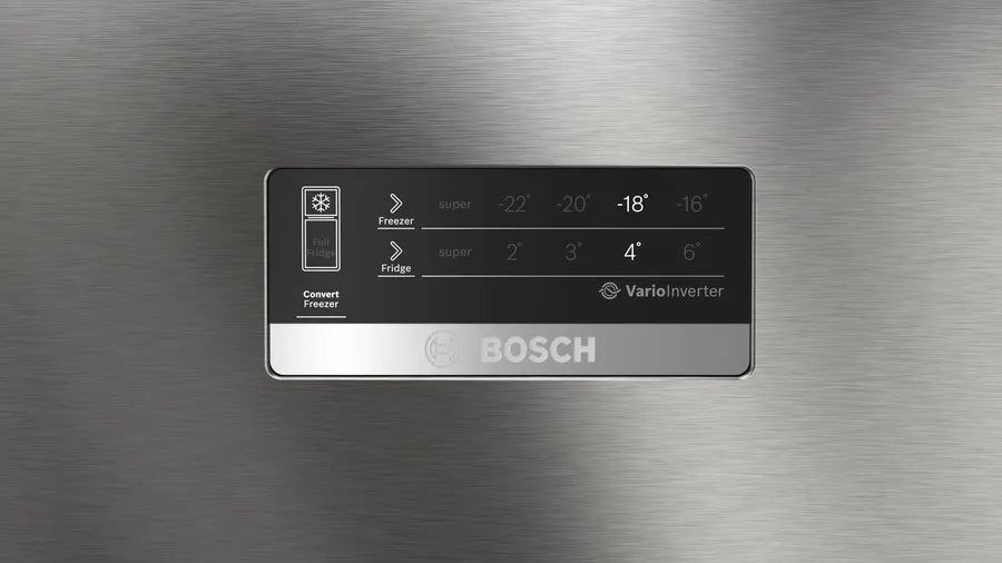 BOSCH Series 4 free-standing fridge-freezer with freezer at top