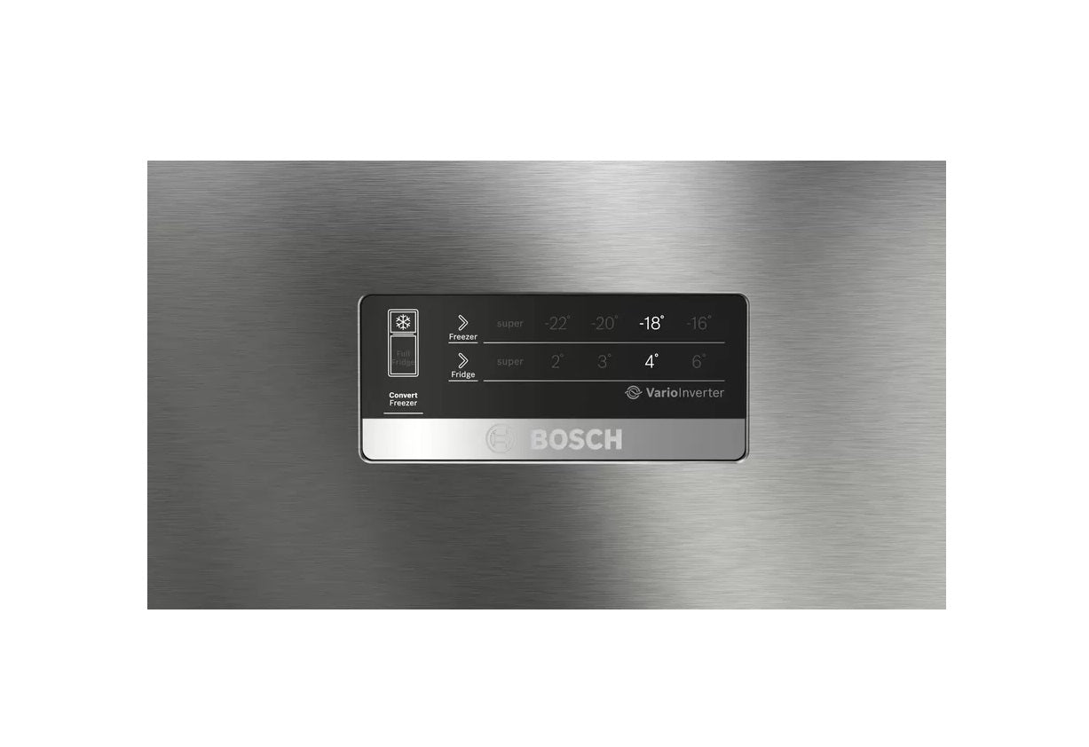 BOSCH  334 Litres 2 Star Frost Free Double Door Refrigerator(CTC35S02NI, Shiney Silver))