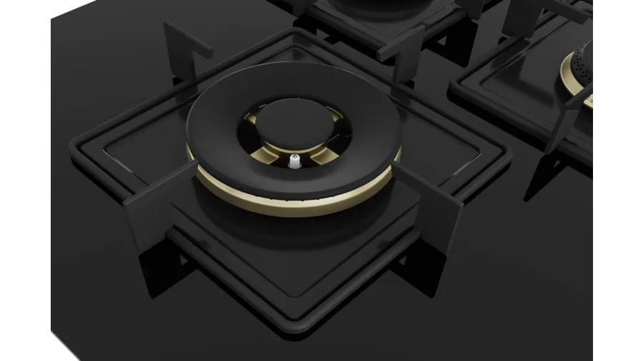 Series 6 Gas hob 75 cm Tempered glass, Black (PNI7B6F10I)