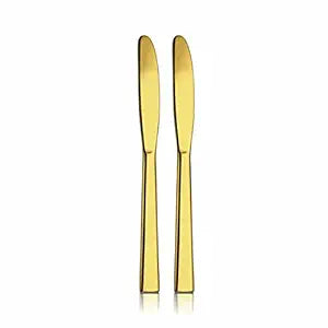 Desert Knife Shri &amp; Sam Stainless Steel Lotus Plain Gold PVD Coating