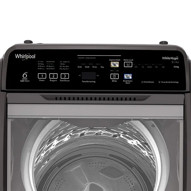 Whirlpool 7.5 kg 5 Star Fully Automatic Top Load Washing Machine (Whitemagic Elite, 31370, Lint Filter, Grey)