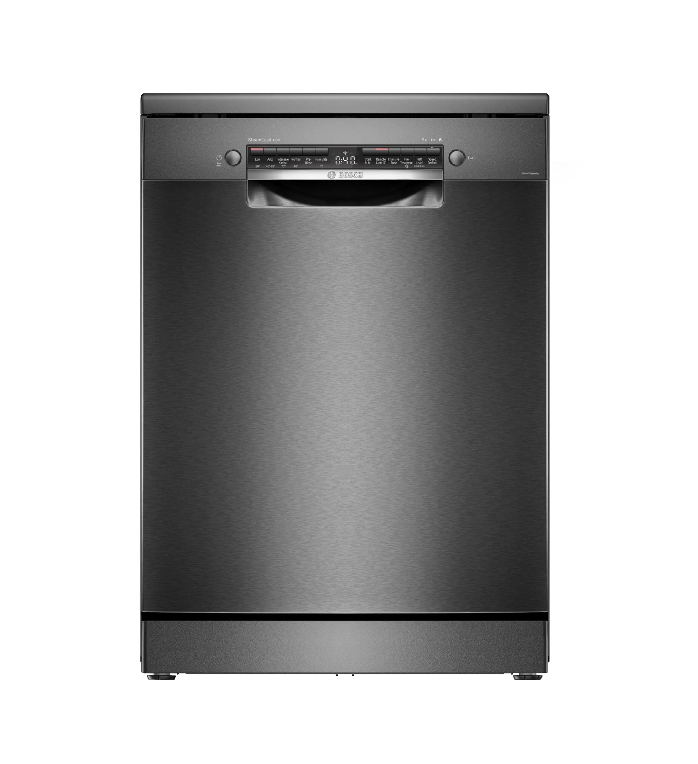 BOSCH free-standing dishwasher Series 6 Brushed black(SMS6HMC00I) 15 PLACE SETTING