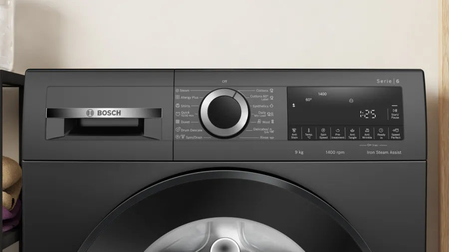Series 6 washing machine, front loader 9 kg 1400 rpm