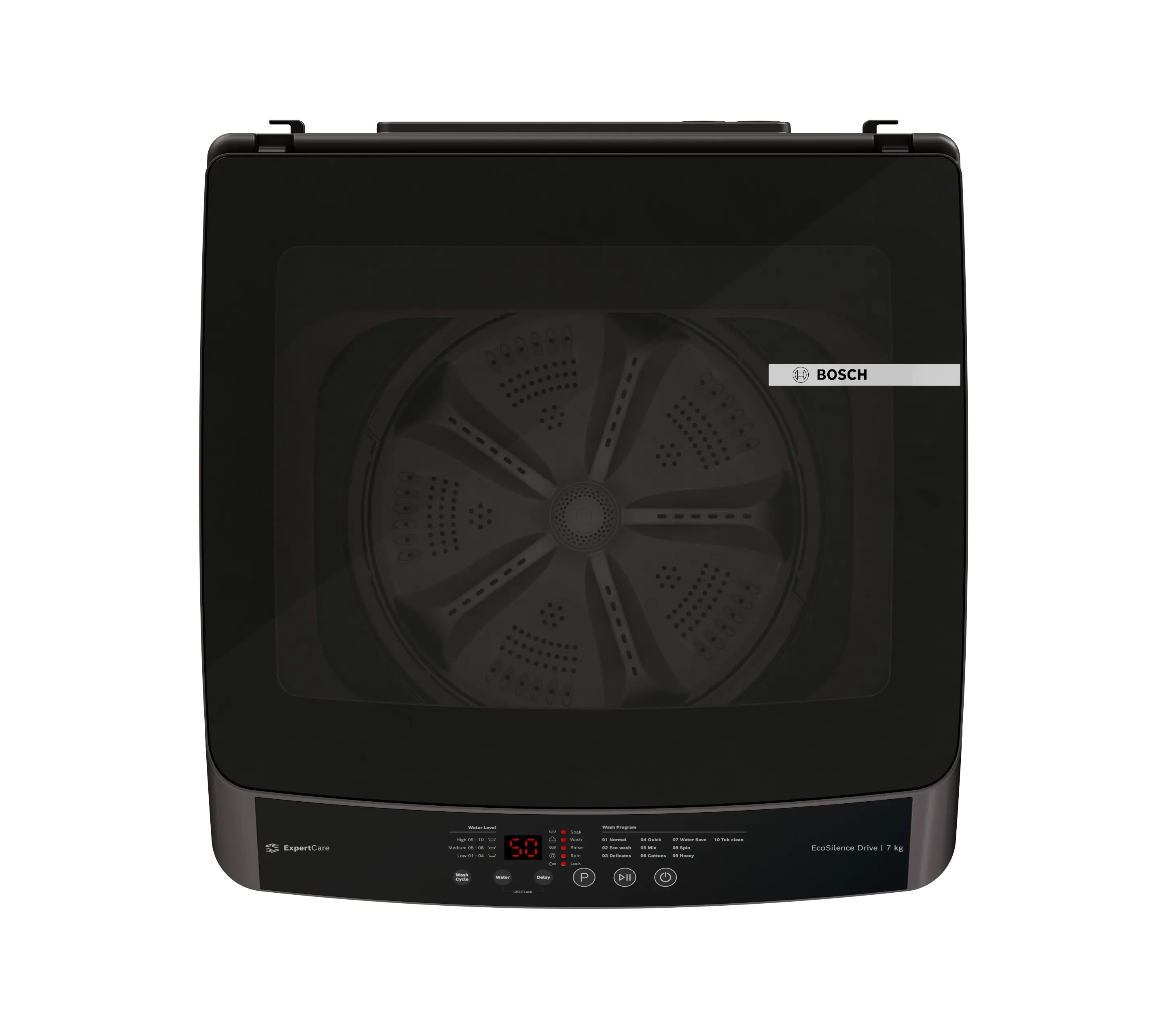 BOSCH Series 2 washing machine, top loader 7 Kg, 700 rpm (WOE70AG0IN)