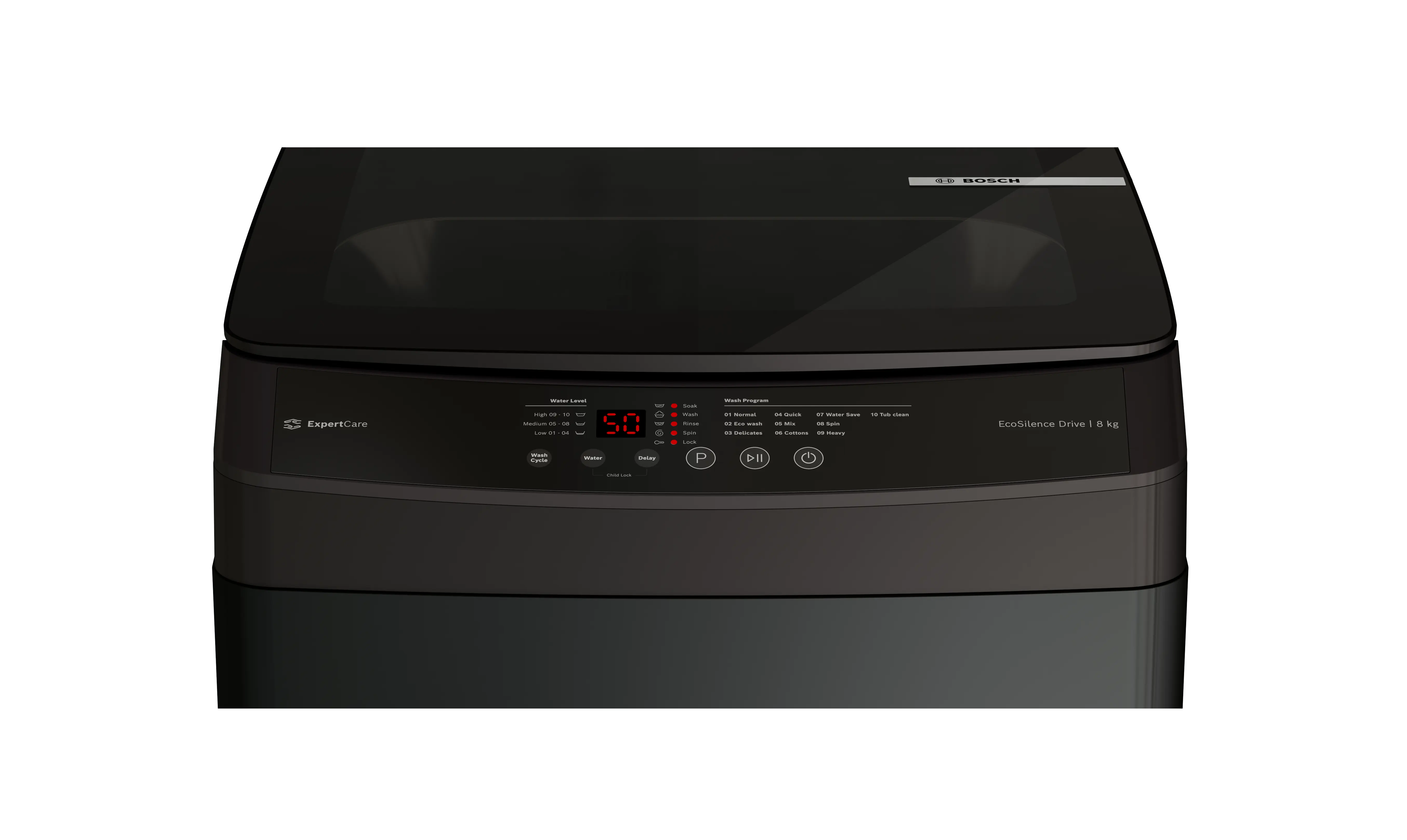 BOSCH Series 2 washing machine, top loader 8 Kg, 700 rpm (WOE80AG0IN)