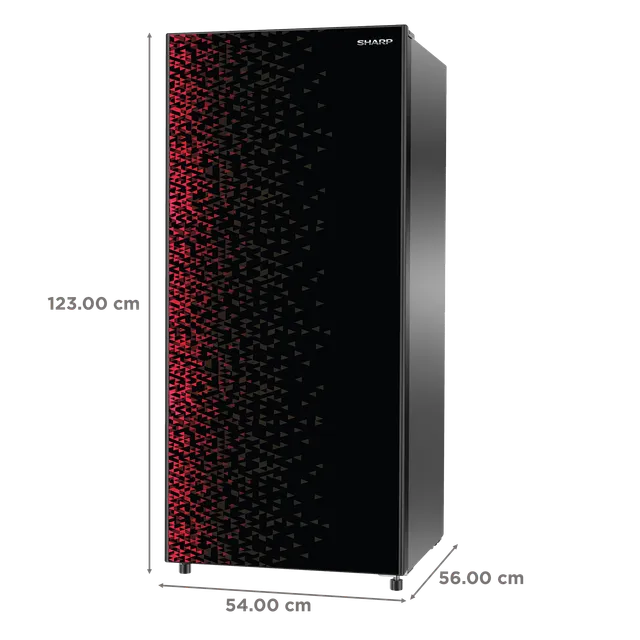 SHARP 193L 4 Star Direct-Cool Single Door Refrigerator I Toughened Glass Door (SJ-G19ST-MR)