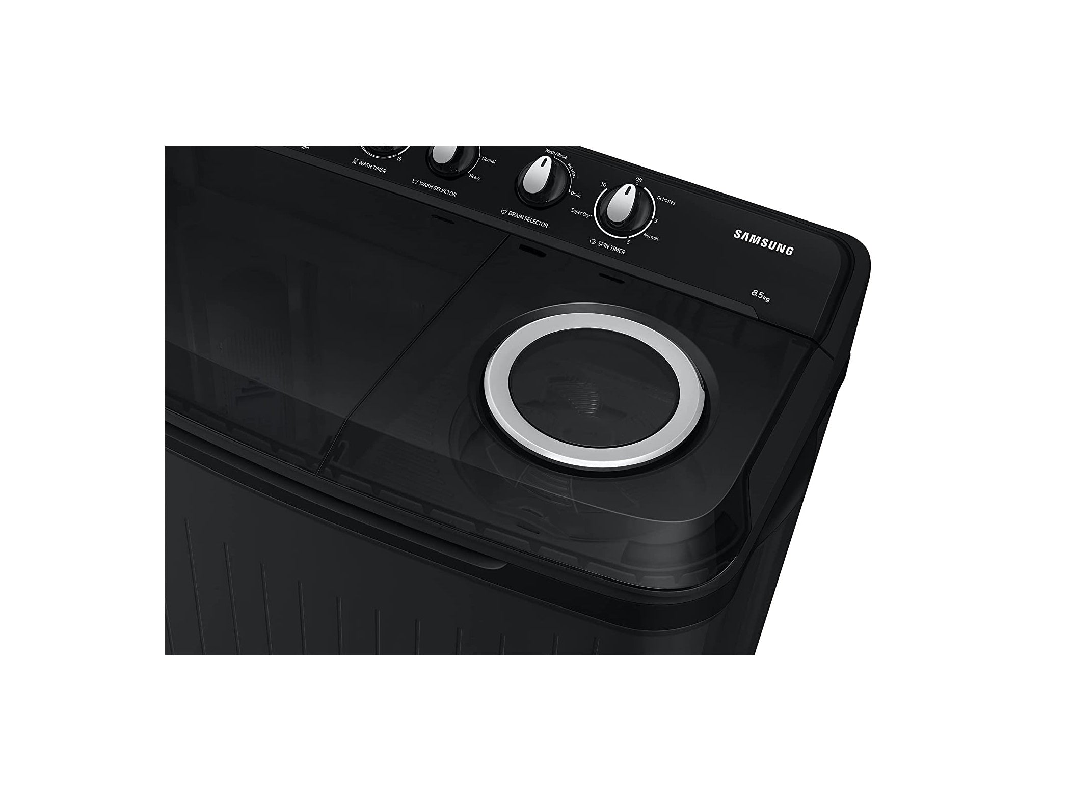 Samsung 8.5 Kg 5 Star Semi Automatic Top Load Washing Machine (WT85B4200GD, Black)