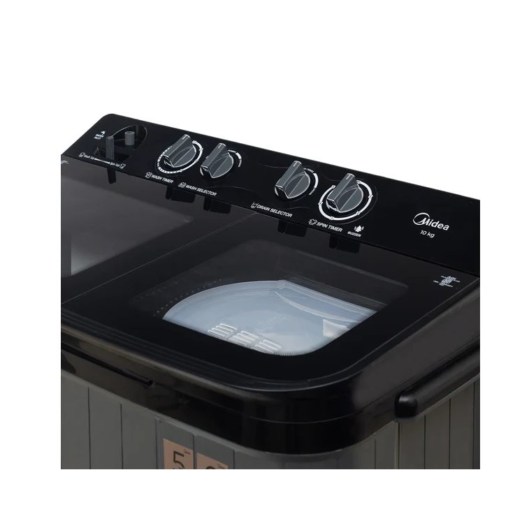 Midea Twin Tub 10 Kg  Semi Automatic Washing Machine  (MWMSA100GDX)