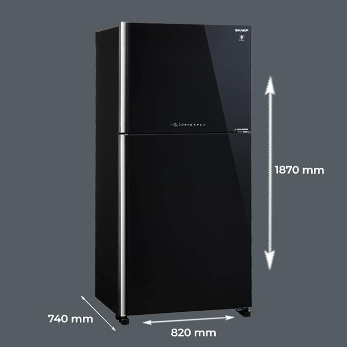 SHARP 613L 2 Star J-Tech Inverter Frost Free Double Door Refrigerator (SJGP60TBKEC)