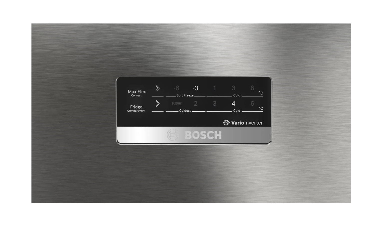 Bosch MaxFlex Convert 332L Inverter Frost Free Triple Door Refrigerator (CMC33K05NI, Black Steel)