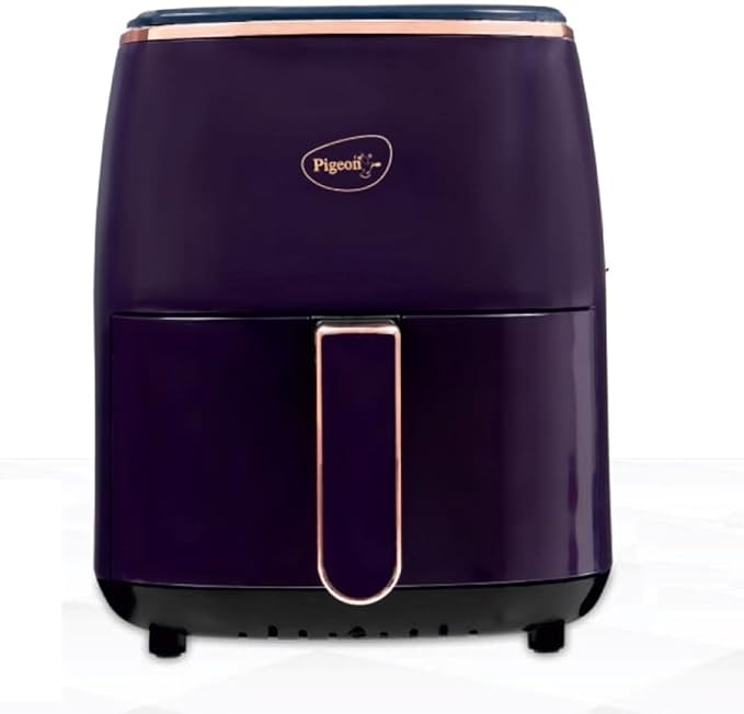 Pigeon Healthifry Plus Digital Air Fryer, 360° High Speed Air Circulation Technology 1400 W with Non-Stick 4.2 L Basket - Purple