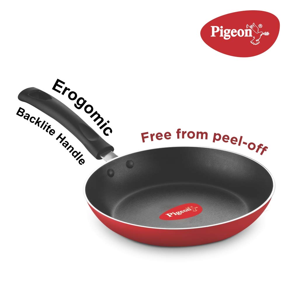 Pigeon Aluminium Nonstick Duo Pack Flat Tawa 250 and Fry Pan 240