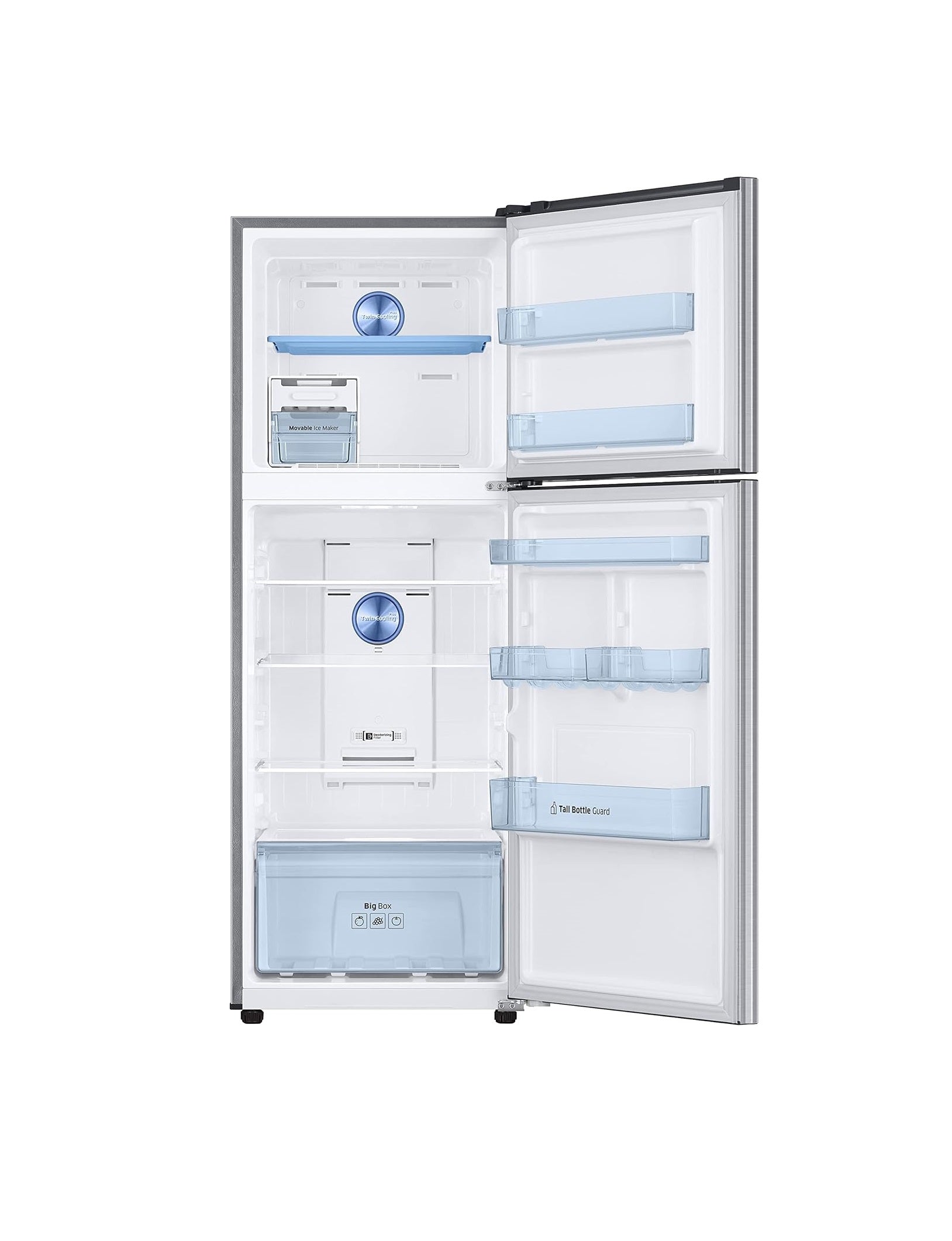 Samsung 301L 2 Star Inverter Frost-Free Convertible 5 In 1 Double Door Refrigerator (RT34C4522S8, Elegant Inox)