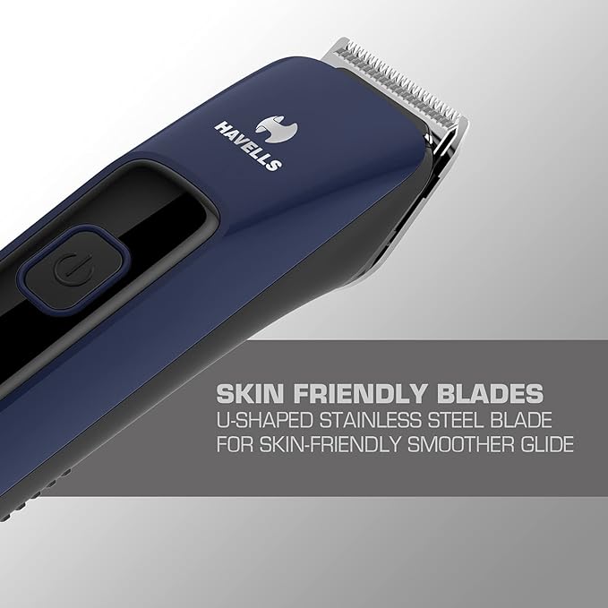 Havells Bt5112C Li-Ion Men Cord &amp; Cordless Beard Trimmer (Blue), Battery Powered