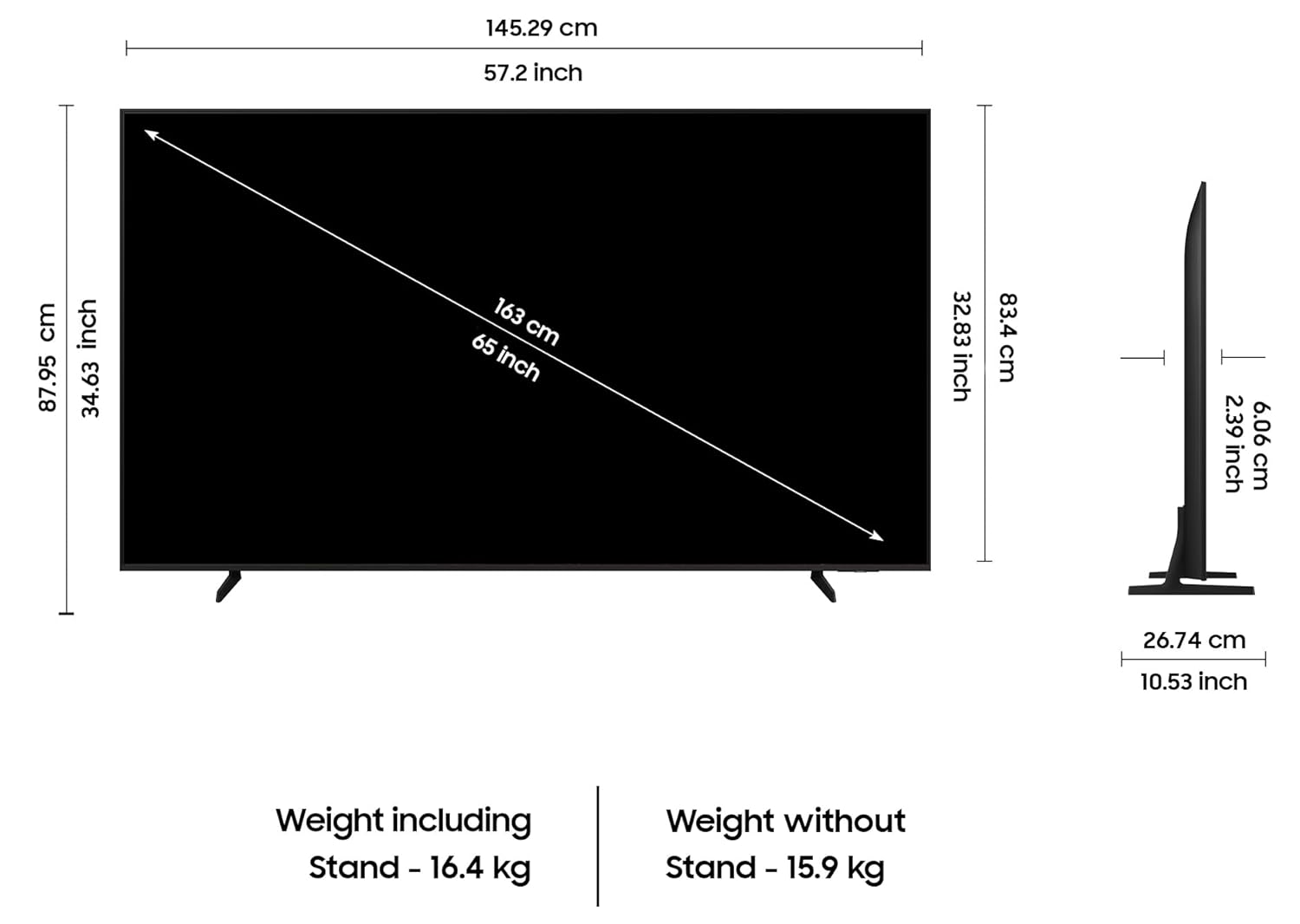 Samsung 163 cm (65 inches) 4K Ultra HD Smart LED TV UA65DU7700KLXL