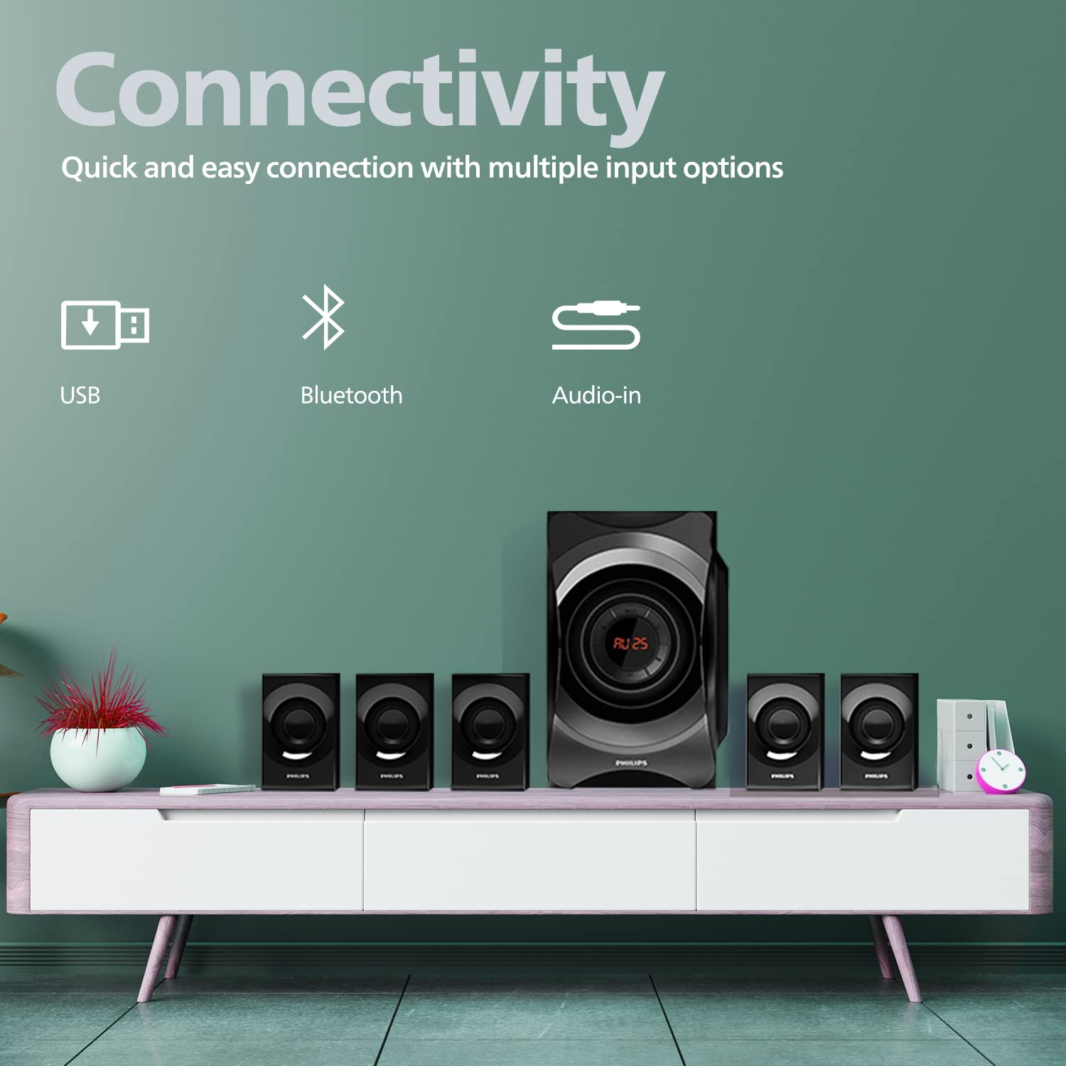 Philips Audio 5.1 Channel 120W Multimedia Speaker System (SPA8000B/94)