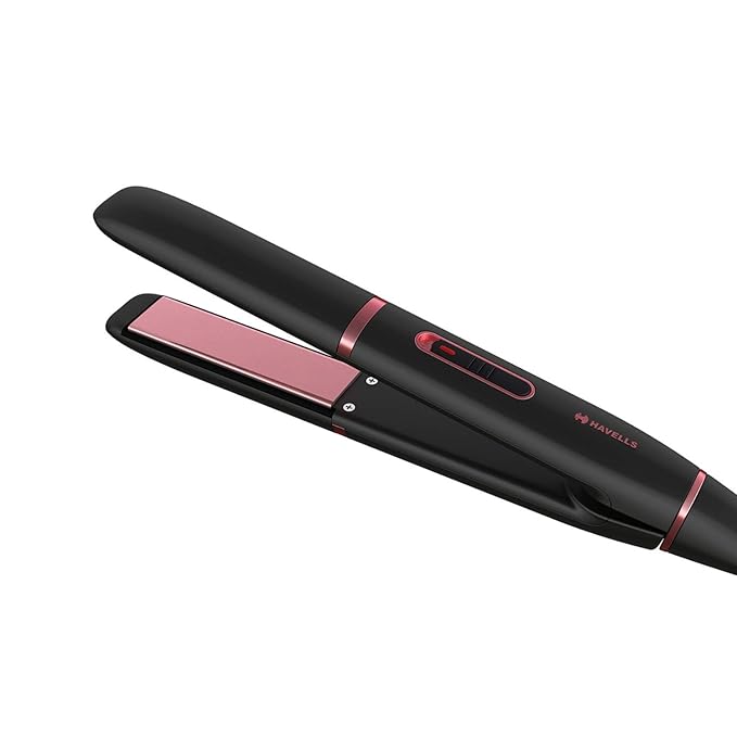 Havells HS4109 Floating Ceramic Plates Hair Straightener; with Advance PTC Heating Element for Protection from overheating (Black)
