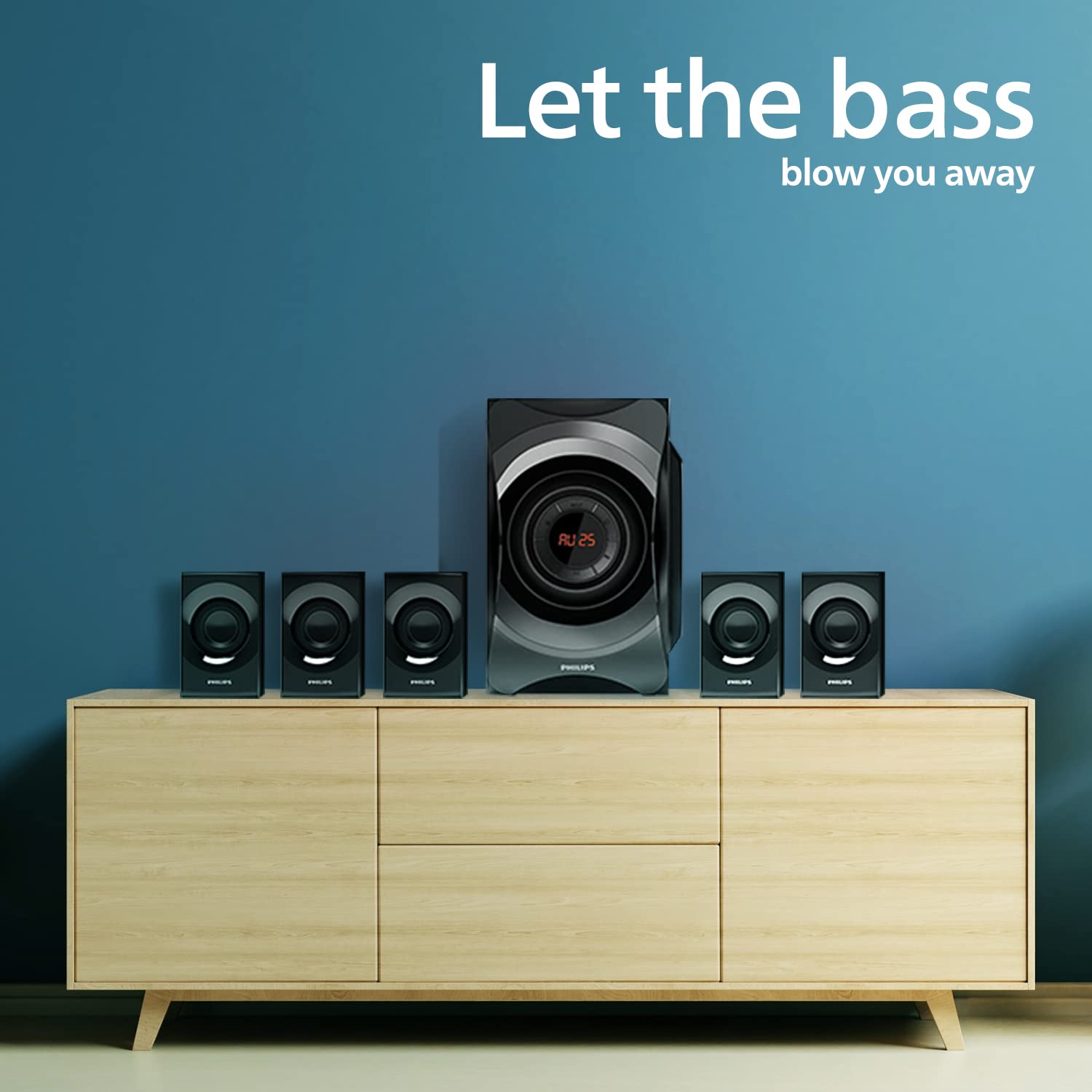 Philips Audio 5.1 Channel 120W Multimedia Speaker System (SPA8000B/94)