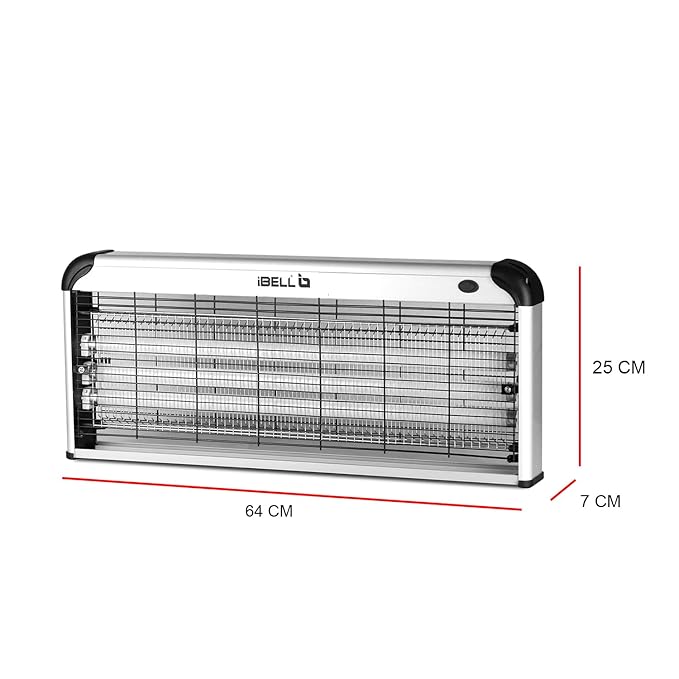 iBELL 202IK Insect Killer Machine 40W Bug Zapper with Aluminium Body &amp; UV Bulbs, Fly Catcher for Home, Hotels &amp; Offices, Insect Control (Grey)