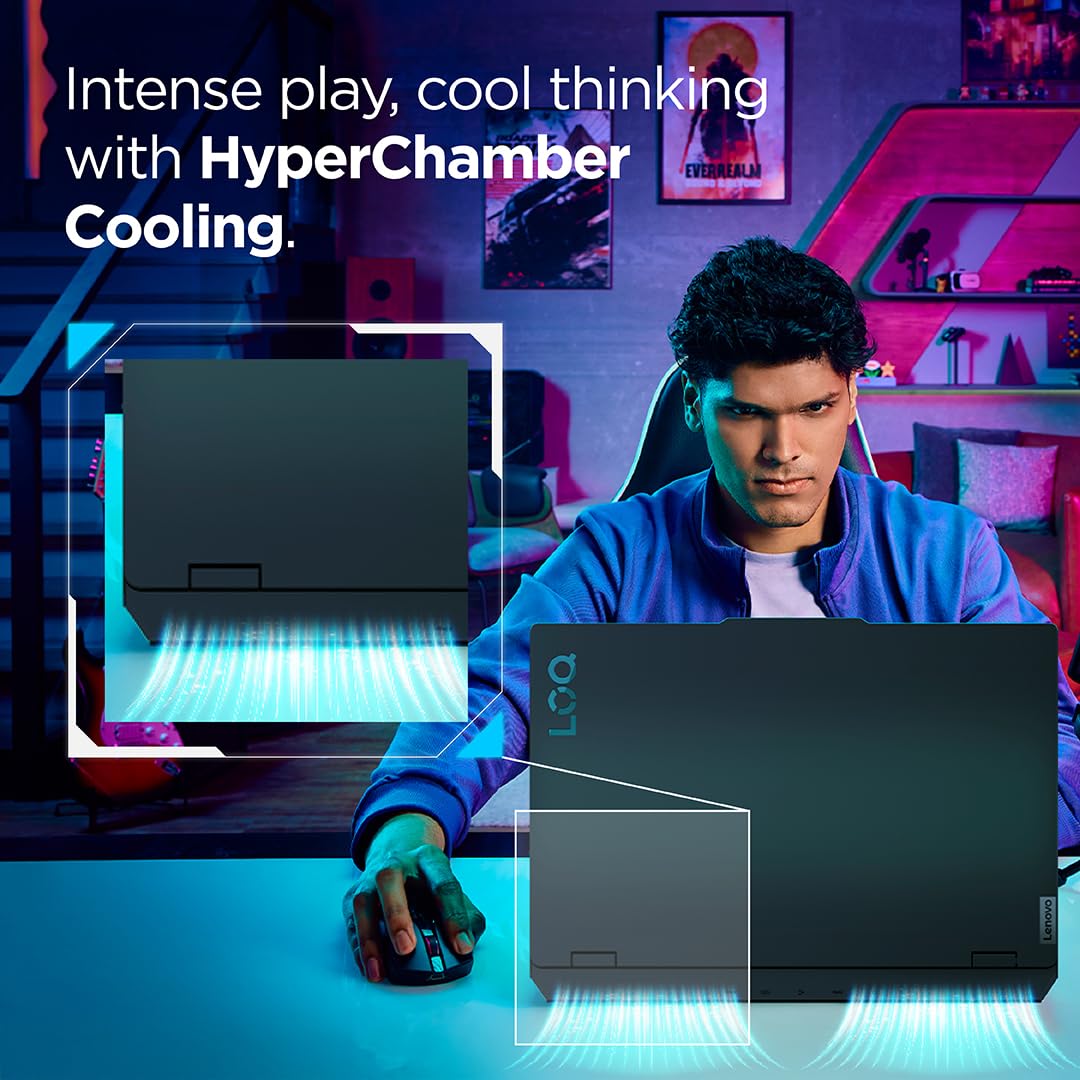 Lenovo LOQ AMD Ryzen 5 7235HS | NVIDIA RTX 3050 6GB (16GB RAM/512GB SSD/144Hz Refresh Rate/15.6" (39.6cm)/Windows 11/Office Home 2024/3 Mon. Game Pass/Grey/2.4Kg), 83JC00LRIN AI Gaming Laptop