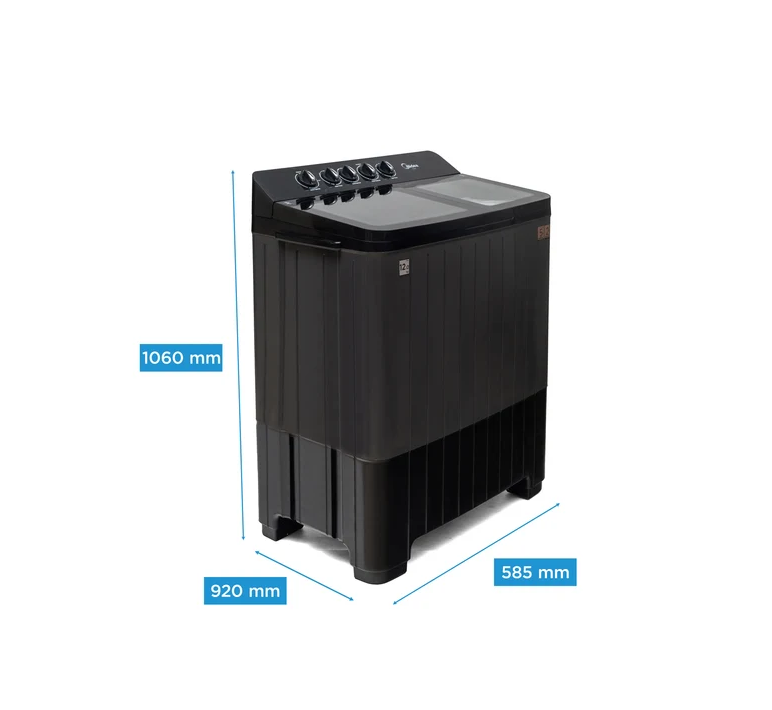 Midea Twin Tub 12 Kg  Semi Automatic Washing Machine  (MWMSA120GDX)