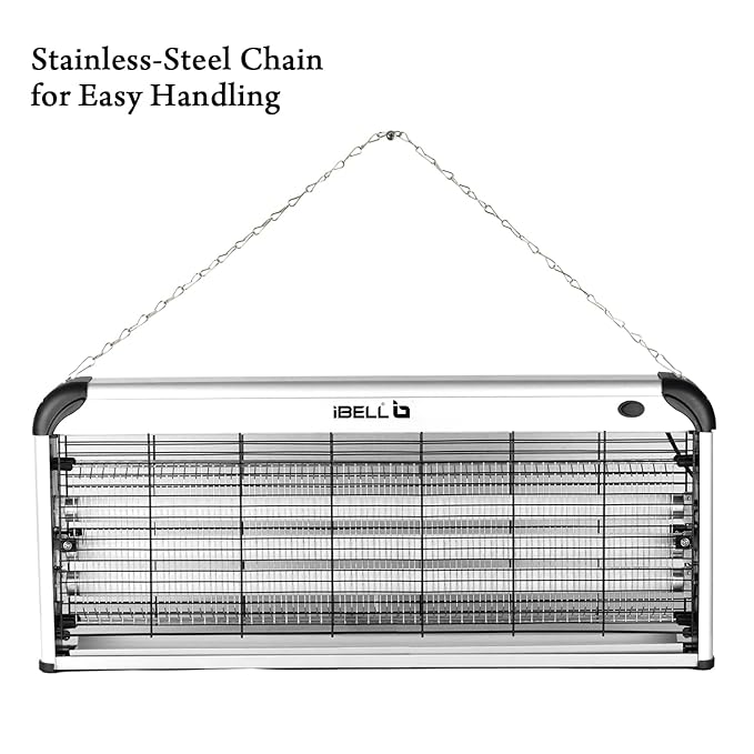 iBELL 202IK Insect Killer Machine 40W Bug Zapper with Aluminium Body &amp; UV Bulbs, Fly Catcher for Home, Hotels &amp; Offices, Insect Control (Grey)