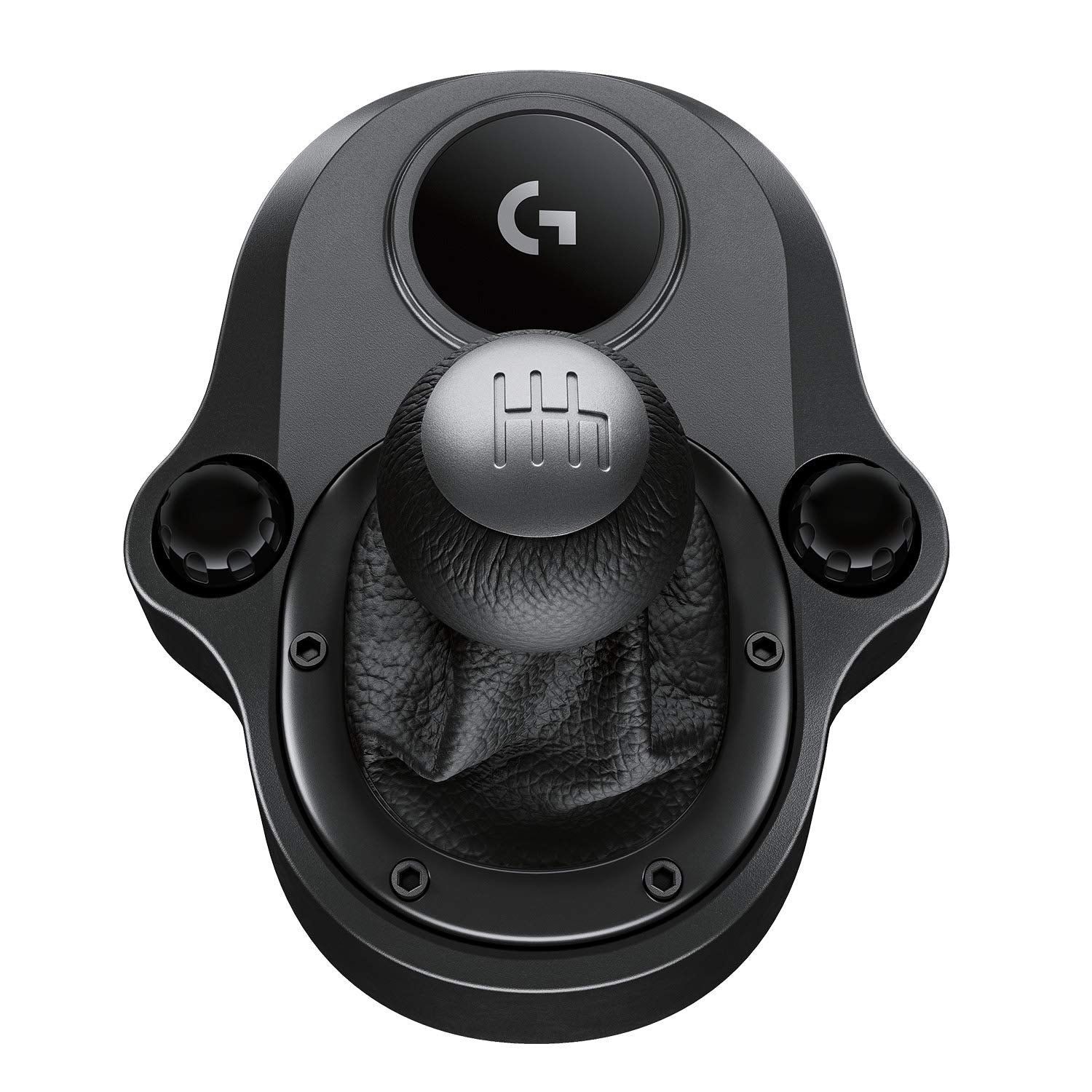 Logitech G Driving Force Racing Wheels Shifter for G29, G920 &amp; G923, 6 Speed, Push Down Reverse Gear, Steel and Leather Construction - Black