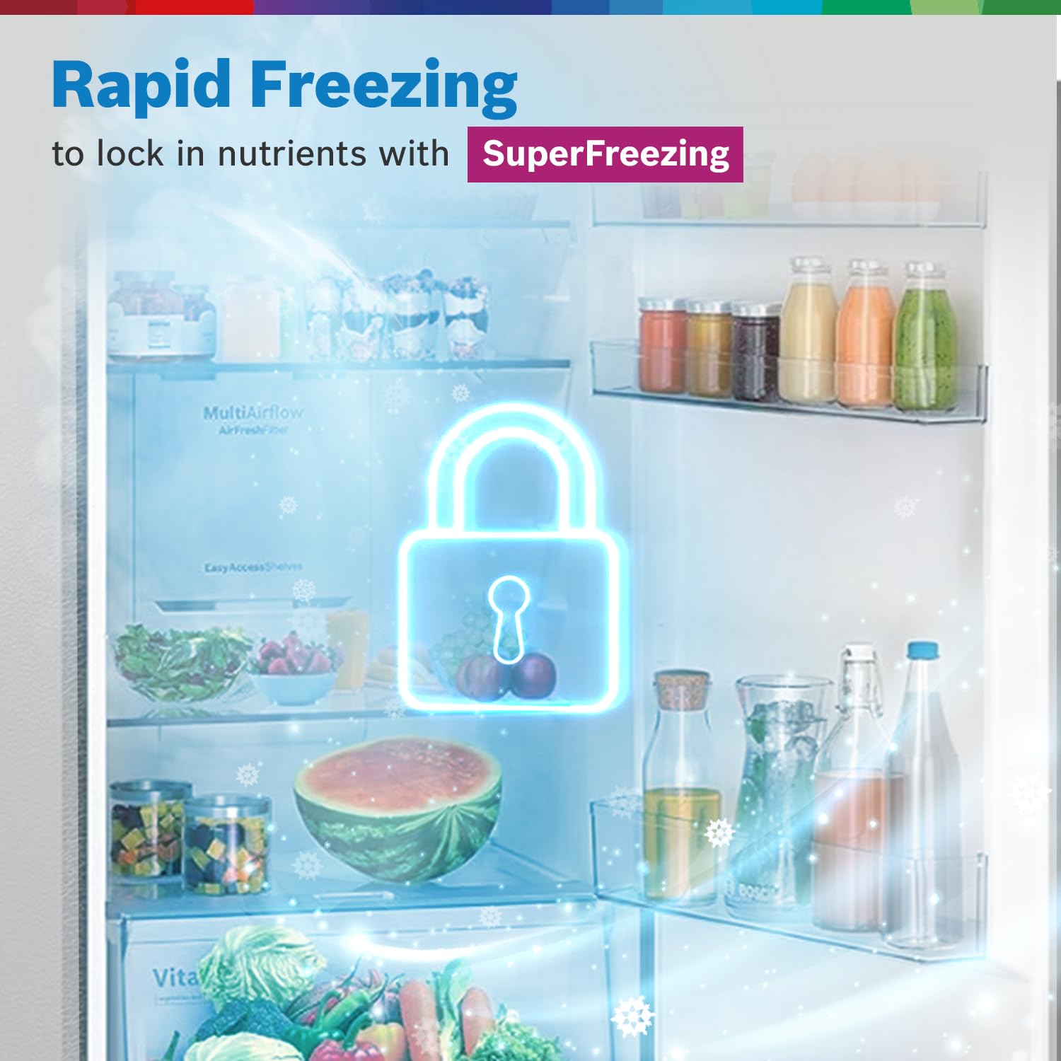 Bosch 243L 3 Star Frost Free Refrigerator, Convertible(CTC27S031I, Silver Inox))