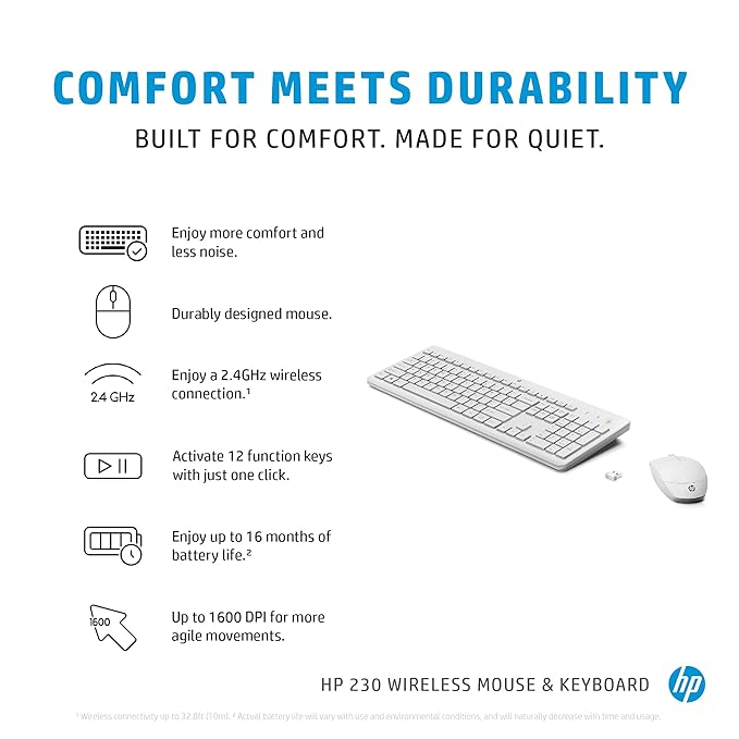 HP 230 Wireless Keyboard and Mouse Combo