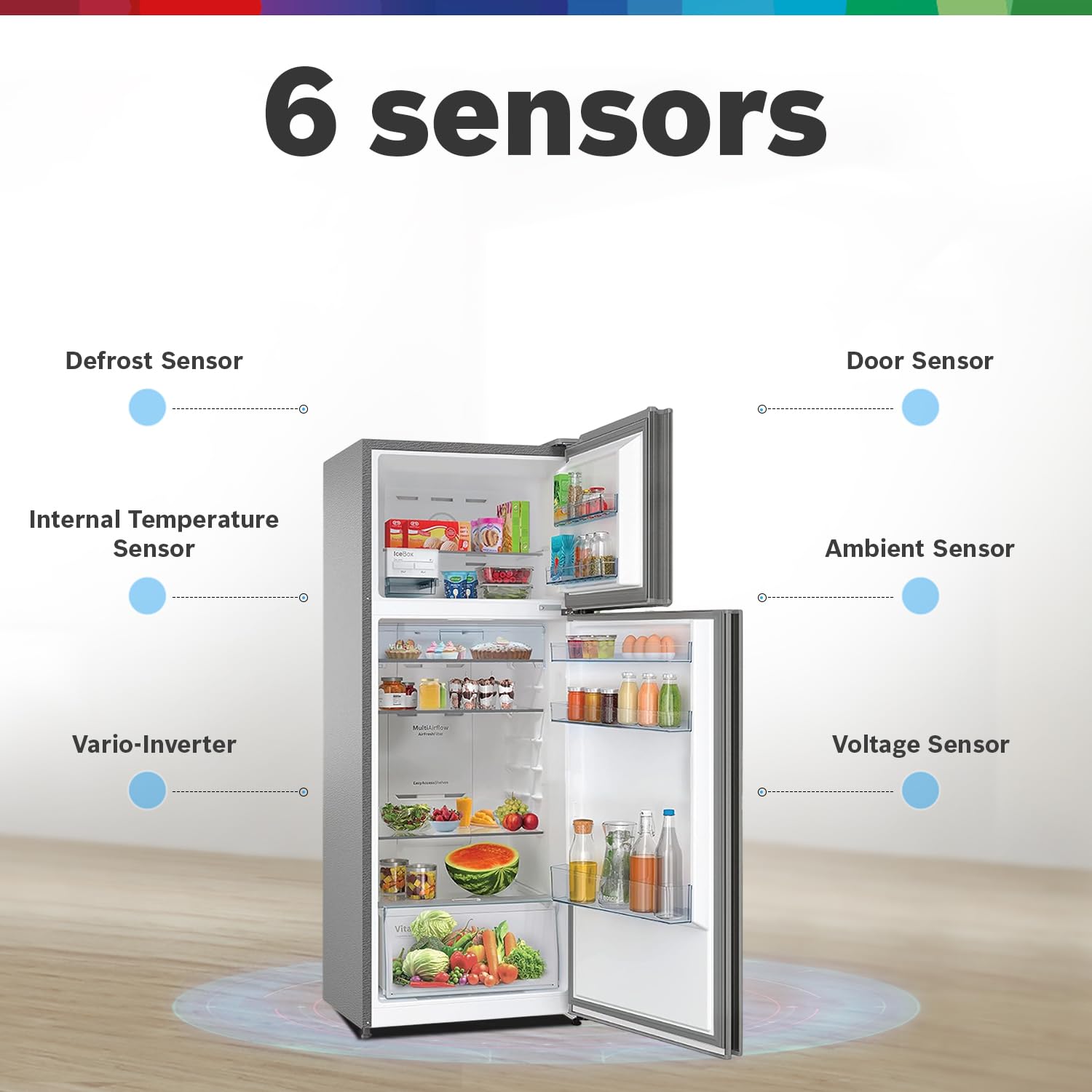 Bosch 243L 3 Star Frost Free Refrigerator, Convertible(CTC27S031I, Silver Inox))