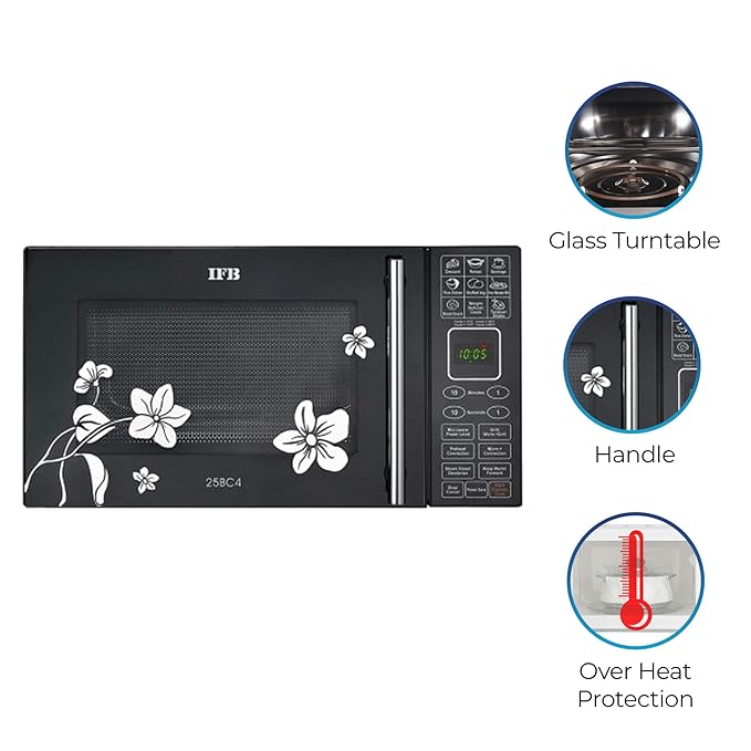 IFB 25 L Convection Microwave Oven (25BC4, Black +Floral Design) Visit the IFB Store