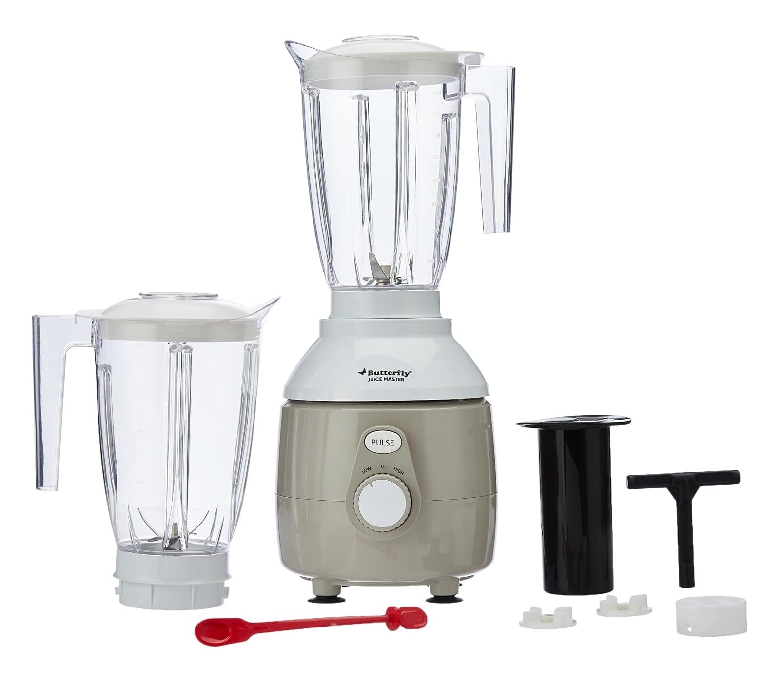 Butterfly Juice Master 900 W, 2 Jars (Each 2 Ltr), Garlic Grey