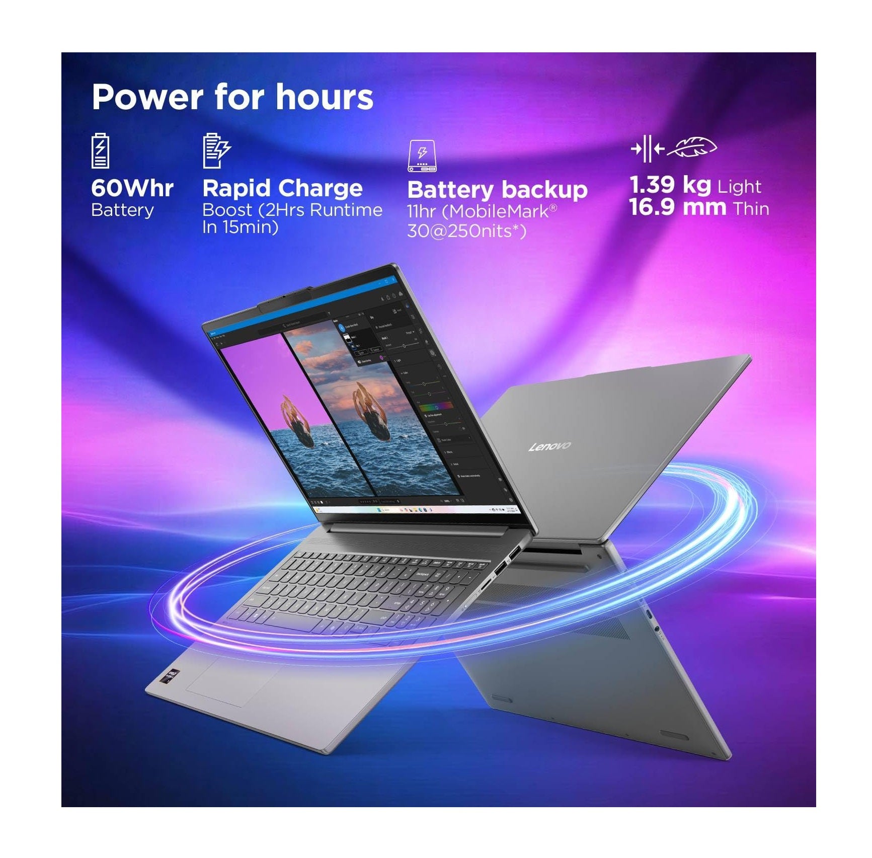 Lenovo IdeaPad Slim 5 AMD Ryzen AI 5 330 (16GB RAM/512GB SSD/14 (35.5cm)/WUXGA IPS/Copilot+ PC/Windows 11/MSO 365 Basic+Office 2024/1Yr ADP Free/Grey/1.4Kg), 83HX00DCIN AI Laptop