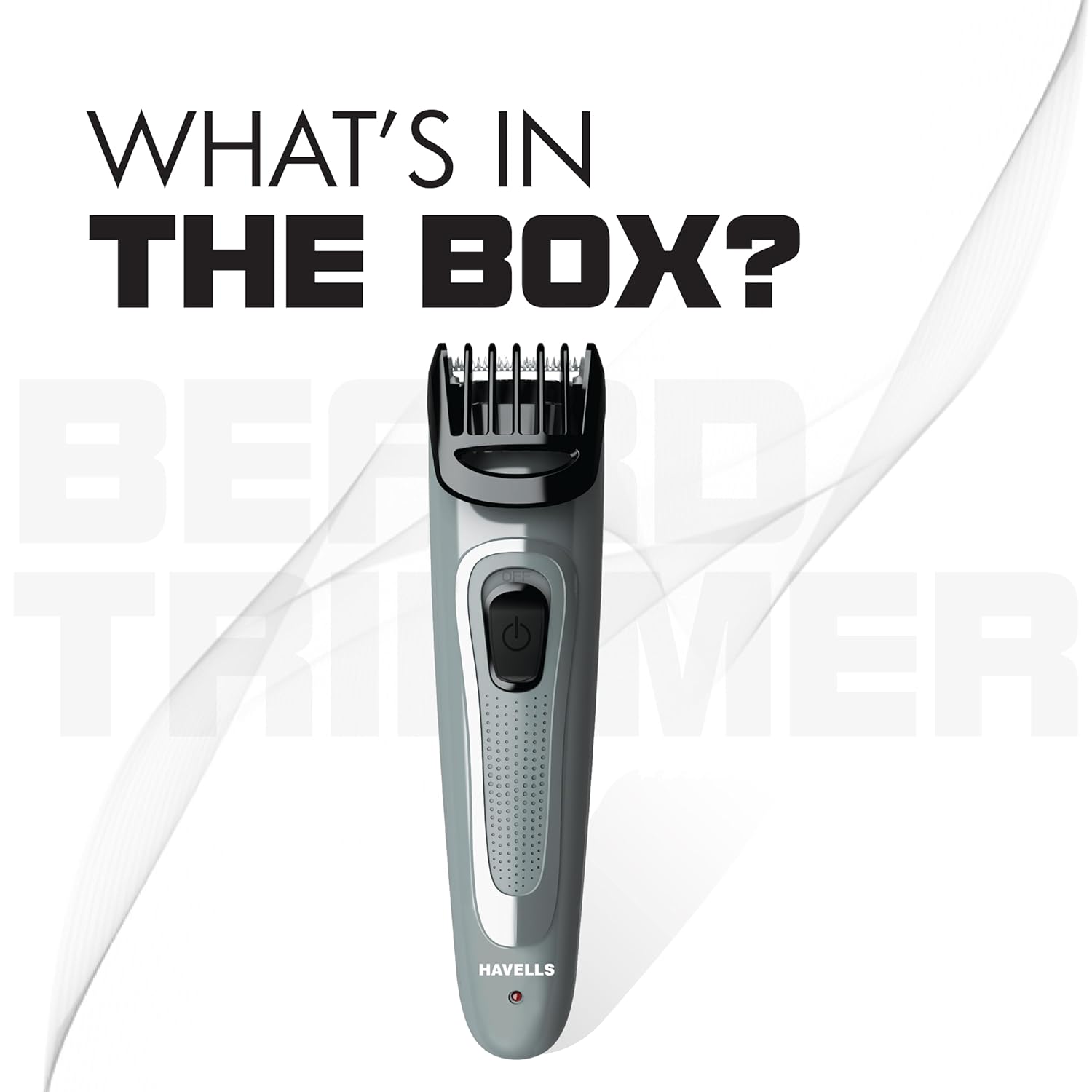 Havells Bt5100C Rechargeable Beard Trimmer with Hypoallergenic Blades; Zero Trim with 0.5 Mm Precision;Upto 17Mm Length Setting for All Styles; 45 Min Runtime,Battery Powered Black &amp; (Grey)-Men