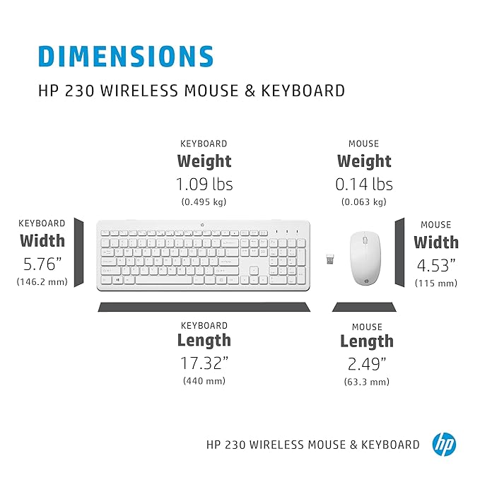 HP 230 Wireless Keyboard and Mouse Combo