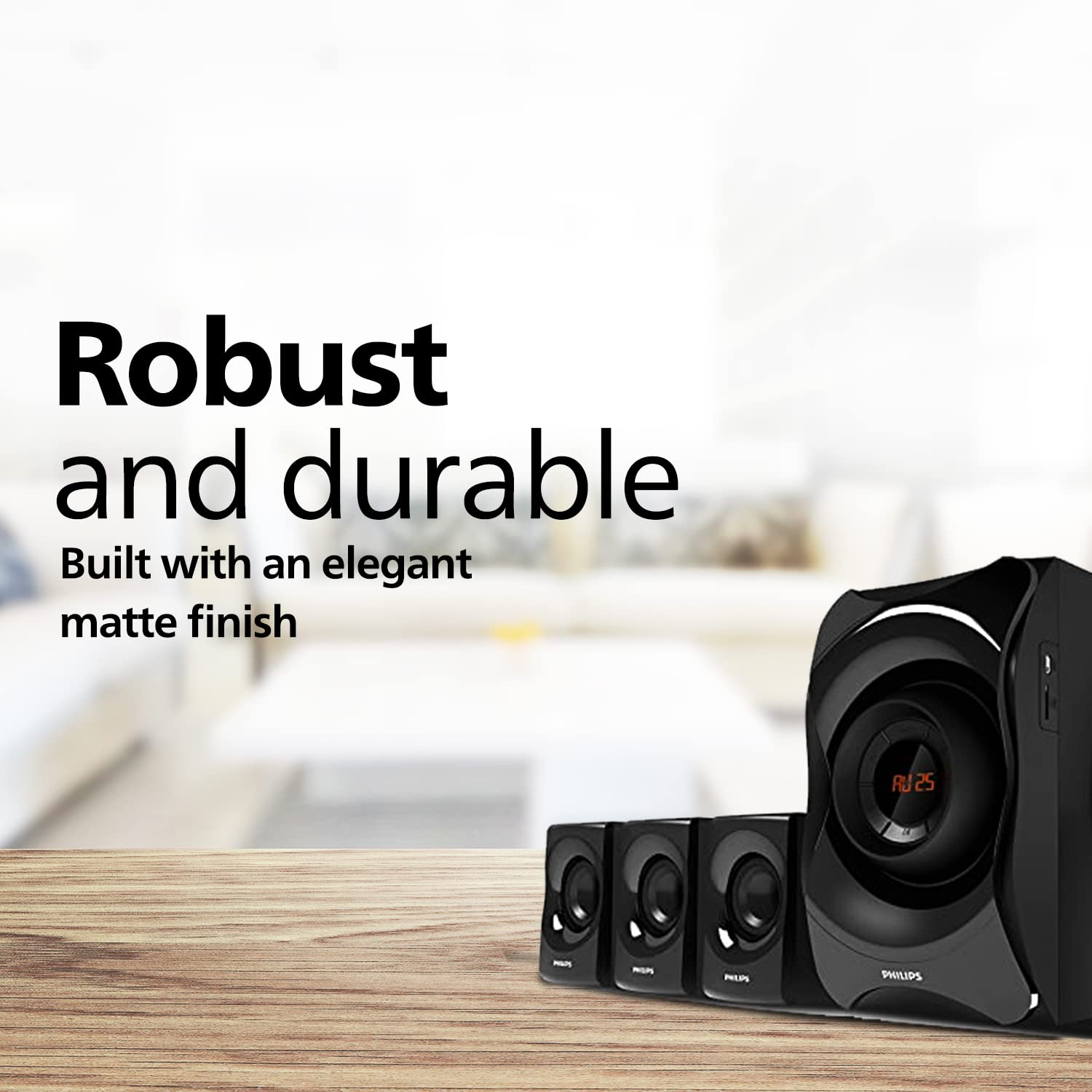 Philips Audio 5.1 Channel 120W Multimedia Speaker System (SPA8000B/94)