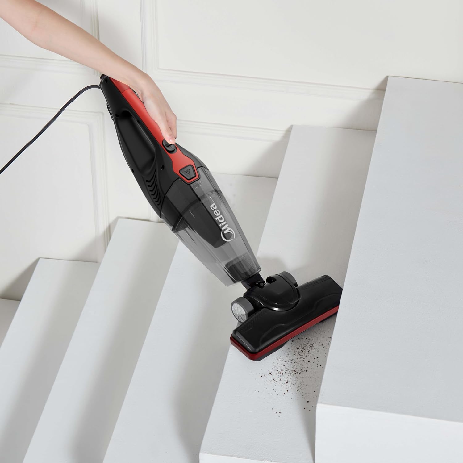 Midea T2 Upright Vacuum Cleaner |2-in 1 Handheld & Stick |600W,13.5 KPa Suction| Washable Filter |Bagless Design