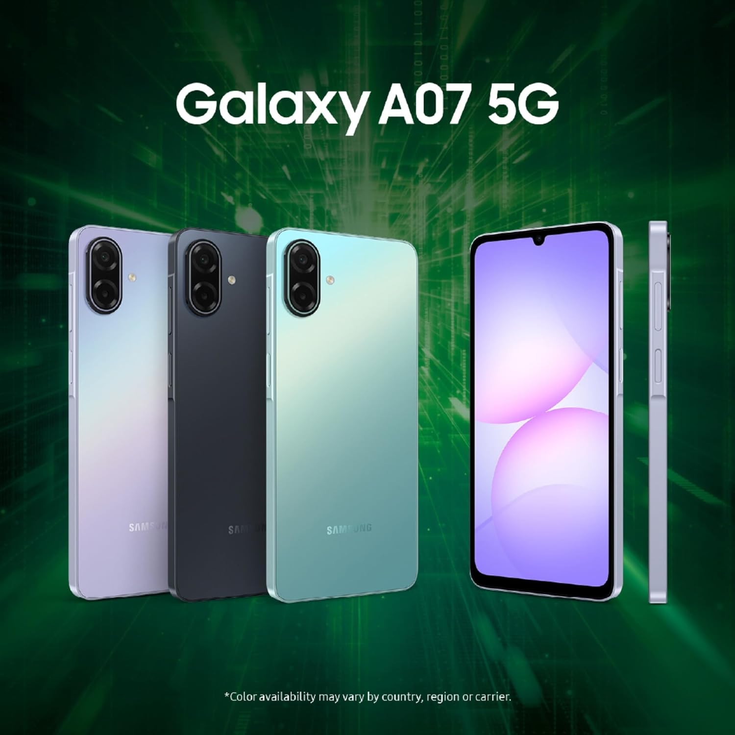 Samsung Galaxy A07 5G Smartphone (Light Violet, 4GB RAM, 128GB Storage)