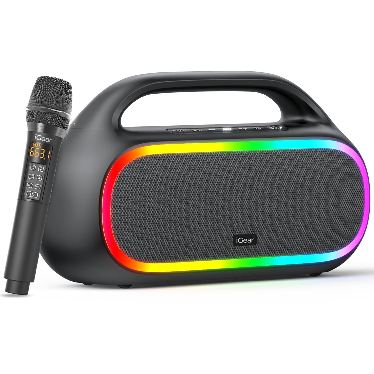 iGear Grape Portable Wireless Speaker with 70W Output, with Wireless Rechargeable MIC