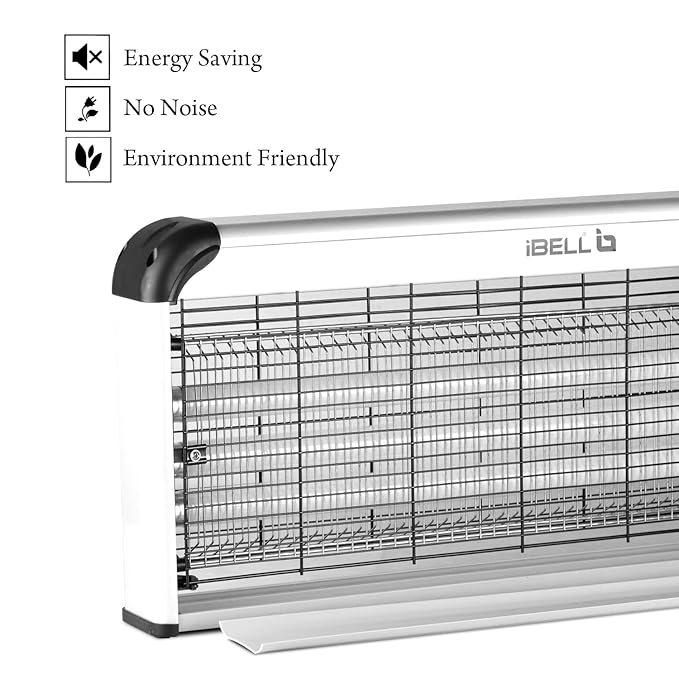 iBELL 202IK Insect Killer Machine 40W Bug Zapper with Aluminium Body &amp; UV Bulbs, Fly Catcher for Home, Hotels &amp; Offices, Insect Control (Grey)