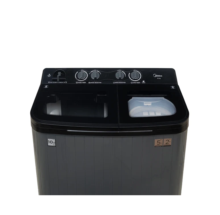 Midea Twin Tub 10 Kg  Semi Automatic Washing Machine  (MWMSA100GDX)
