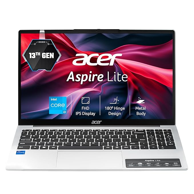 Acer Aspire Lite, 13th Gen Intel Core i3-1305U, 8GB RAM, 512GB SSD, FHD, Windows 11 Home,